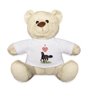 J'adore les chevaux - J'adore les chevaux - Nounours - blanc - Devant