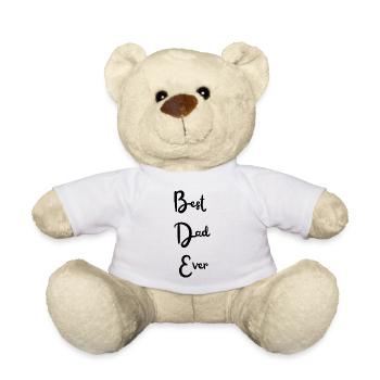 Best Dad Ever - Teddy Bear - white - Front