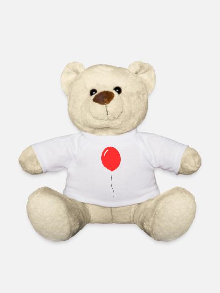 ballon rouge - Nounours - blanc