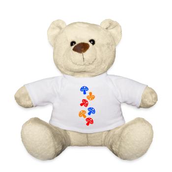 Mushrooms colorful - Teddy Bear - white - Front