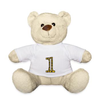 1. 1 Jahr. 1. JUBILÄUM. 1-JÄHRIGES JUBILÄUM - Teddy - Weiß - Vorne
