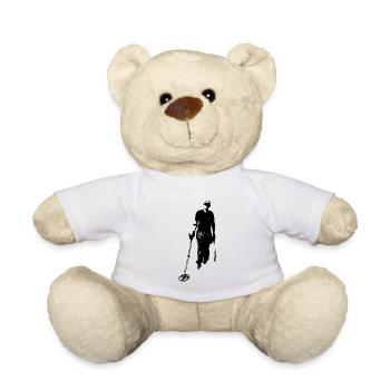 Sondler at the hobby puttering with the metal detector - Teddy Bear - white - Front