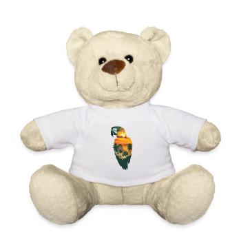 Parrot Bird Macaw Wilderness - Teddy Bear - white - Front