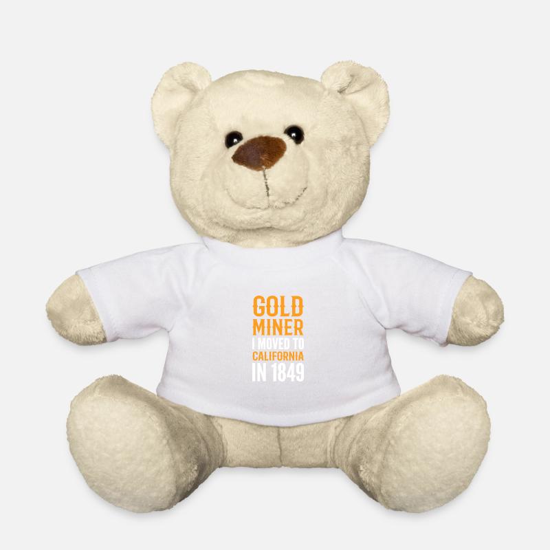 Goldgräber Minenarbeiter Geschenk - Teddy - Weiß