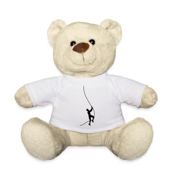 silhouette rope climbing swing liane sport out - Teddy Bear - white - Front