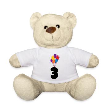 3rd anniversary - Teddy Bear - white - Front