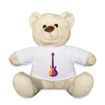 Guitar Plucked Instrument Guitarist Musical Instrument - Teddy Bear - white - Front