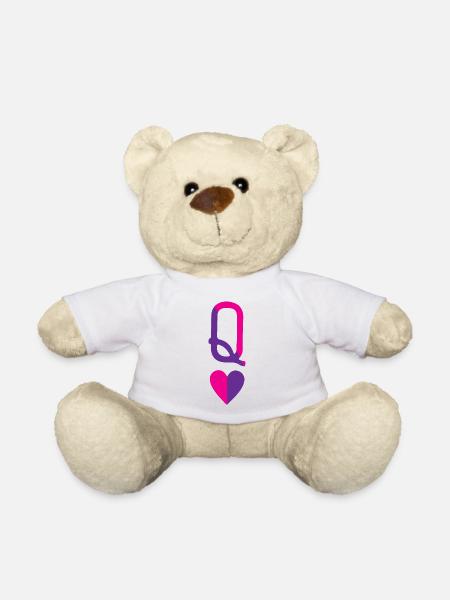 Queen of Hearts - Teddy Bear - white
