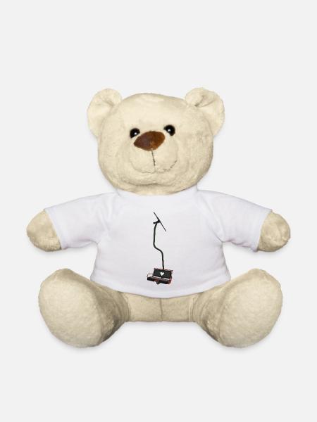Double chairlift - red, green, black, heart - Teddy Bear - white