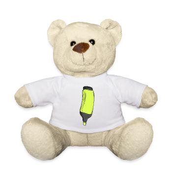 Textmarker Illustration - Teddy - Weiß - Vorne