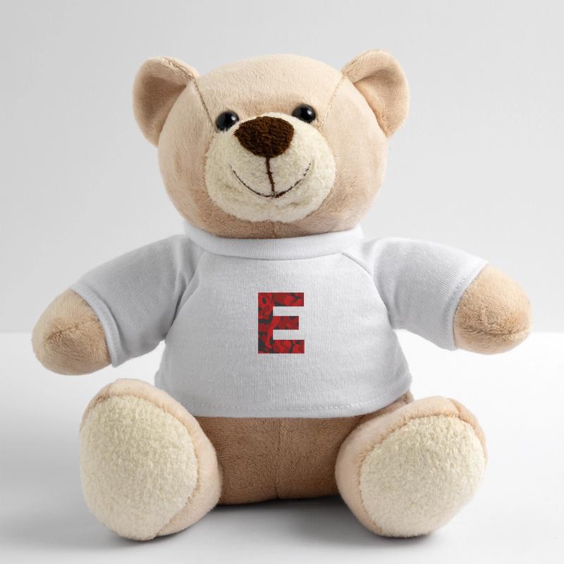 Buchstabe E Red Camo Design Teddy