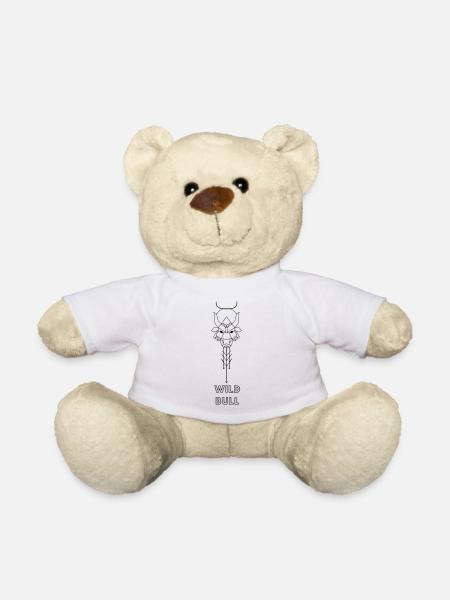 Wild Bull 1 - Teddy Bear - white