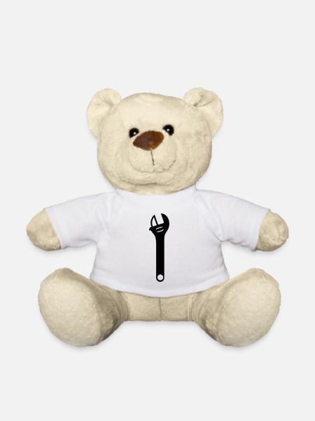 Schraubenschlüssel Icon - Teddy - Weiß