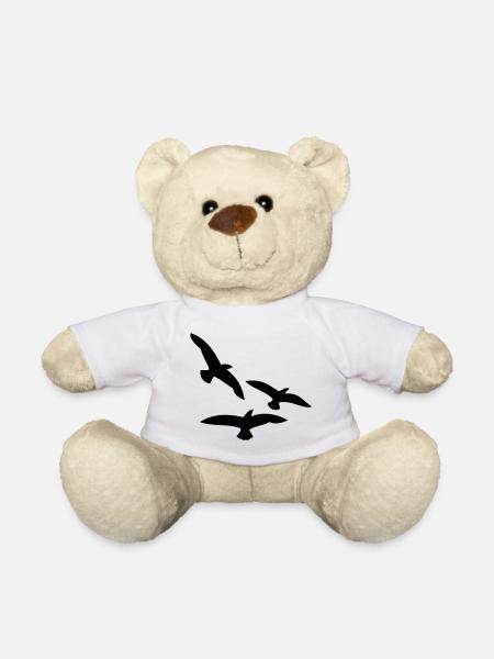 Vögel - Teddy - Weiß