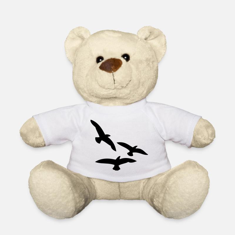 Vögel - Teddy - Weiß