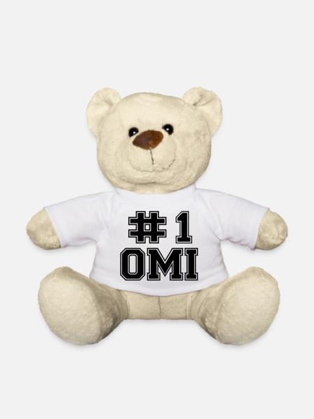 Number One Omi - Teddy Bear - white