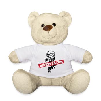 Affe mit Waffe und zielt - Teddy - Weiß - Vorne