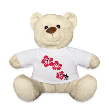 Hibiscus avec GECKO - Nounours - blanc - Devant