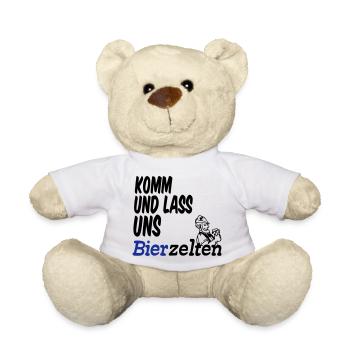 Bierzelt,Bier,Sprüche,Geschenk - Teddy - Weiß - Vorne