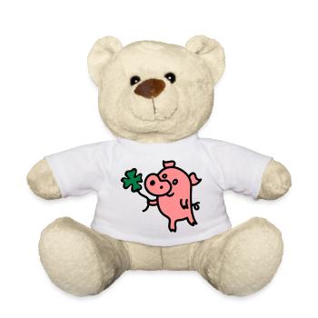 Cochon trèfle 3 - Nounours - blanc - Devant