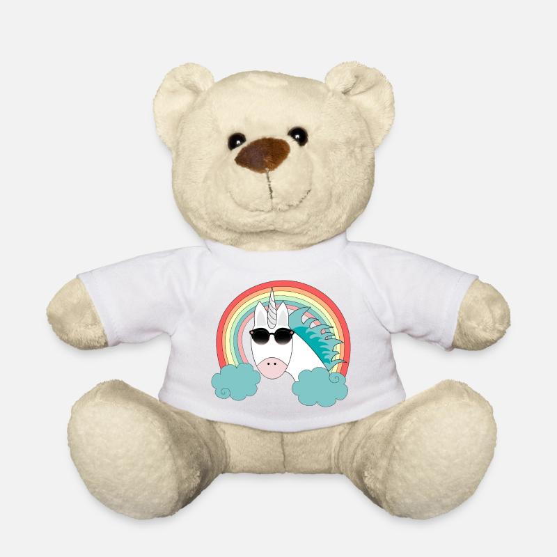 Unicorn&Sunglasses - Teddy Bear - white