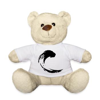Löwe Zeichen Komma Pinselstrich Geschenk - Teddy - Weiß - Vorne