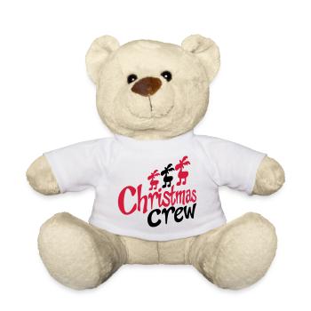 Lustige Elche zu Weihnachten - Teddy - Weiß - Vorne