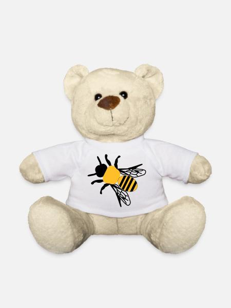 Biene klein - Teddy - Weiß