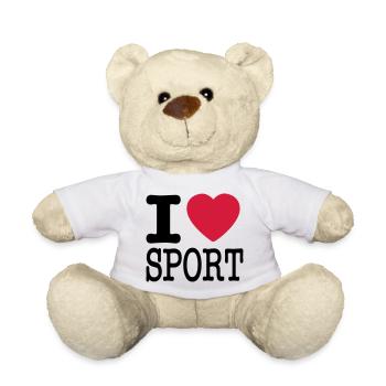 J'aime le sport - Nounours - blanc - Devant
