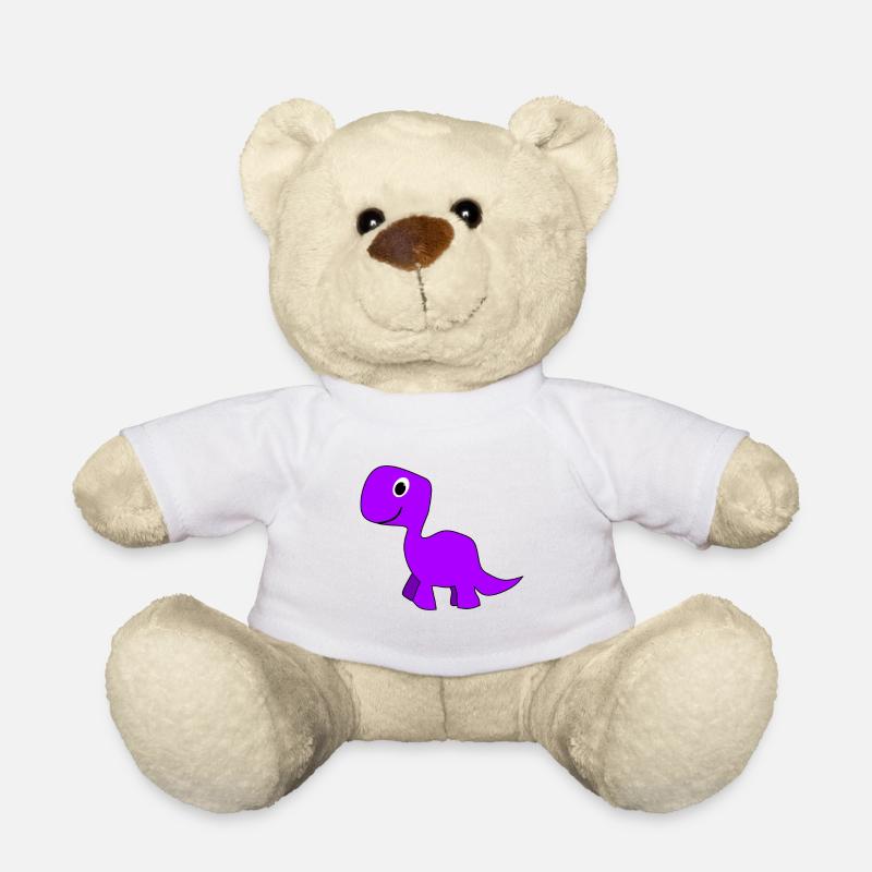 Dinosaure mauve mignon - Nounours - blanc