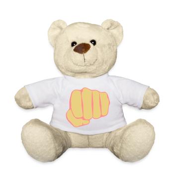 Geballte Faust Illustration Schlag # - Teddy - Weiß - Vorne