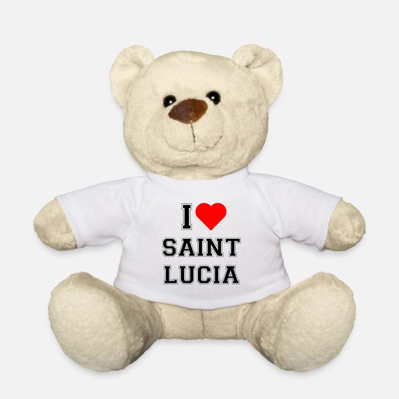 J'adore Sainte-Lucie - Nounours - blanc