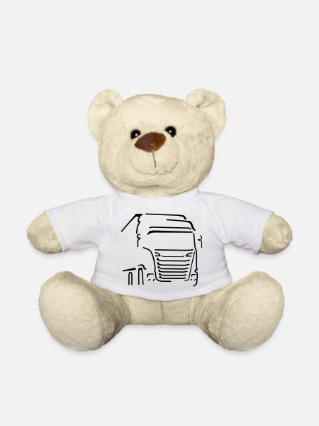 LKW Laster Berufskraftfahrer Trucker Truck - Teddy - Weiß