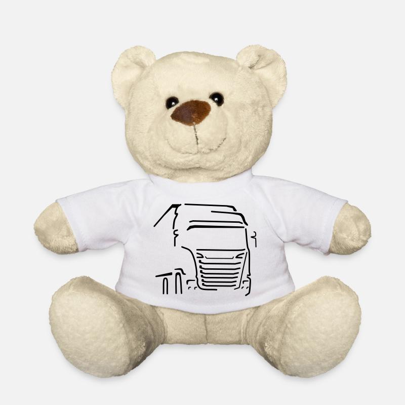 LKW Laster Berufskraftfahrer Trucker Truck - Teddy - Weiß