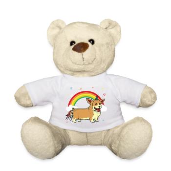 Corgi Unicorn Corgicorn Welsh Corgi Cardigan - Teddy Bear - white - Front
