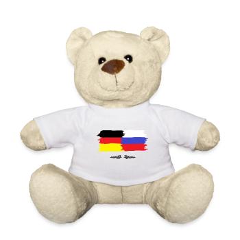 Deutschland - Russland - Freundschafts Geschenke - Teddy - Weiß - Vorne