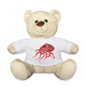 Le calmar rouge - Nounours - blanc - Devant