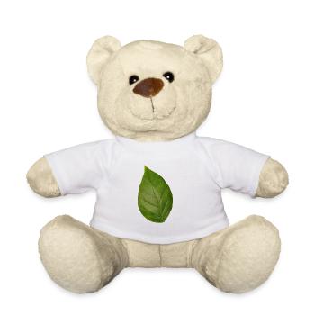 Leaf tree plant spring summer autumn green - Teddy Bear - white - Front