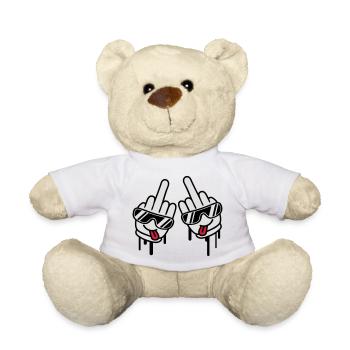 Cool Fuck Off Hands - Teddy Bear - white - Front