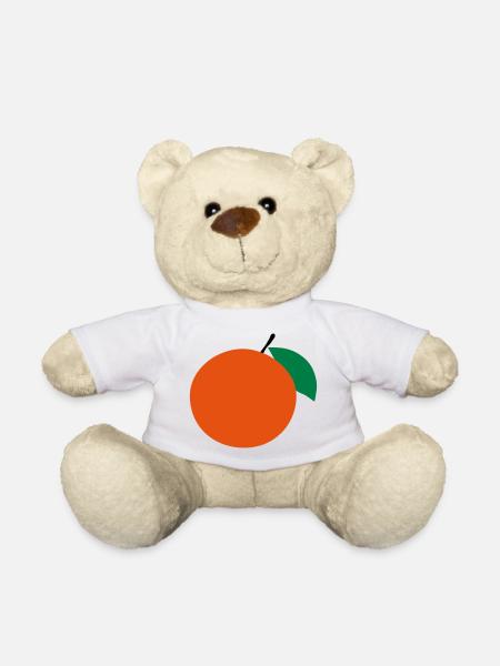 orange - Teddy - Weiß