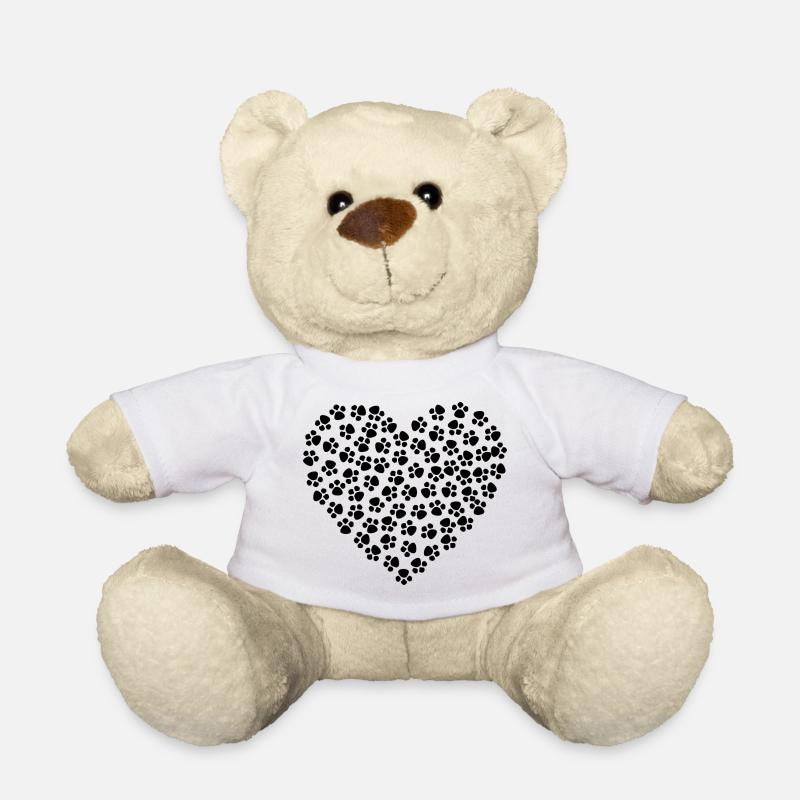 Pattes de chat coeur - Nounours - blanc