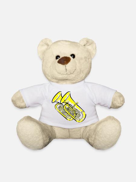 Tuba Blasmusiker - Teddy - Weiß