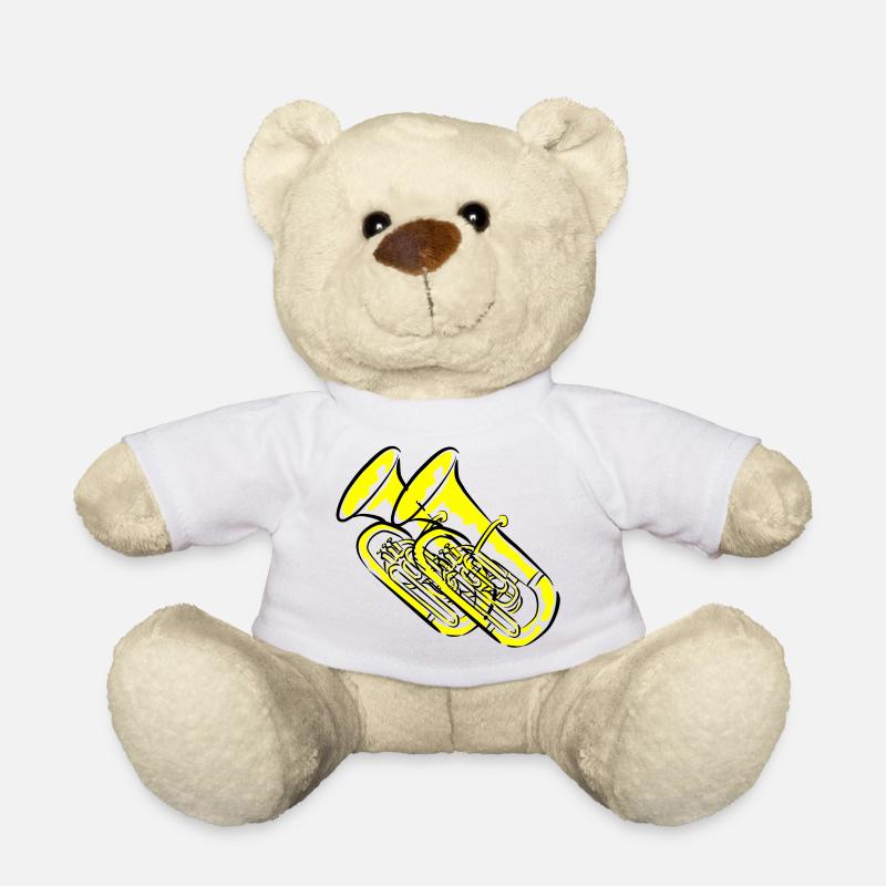 Tuba Blasmusiker - Teddy - Weiß