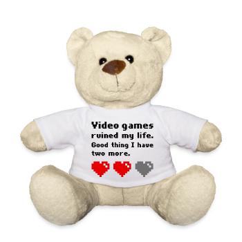 Video games ruined my life - Teddy Bear - white - Front