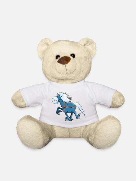 Isländer mit Flagge - Teddy - Weiß