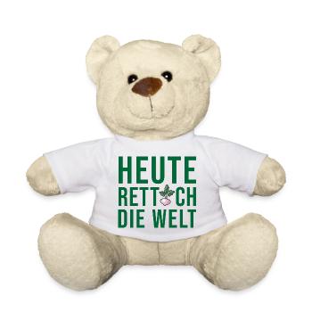 Vegan Vegetarier Sprüche Veganer Lustiger Spruch - Teddy - Weiß - Vorne
