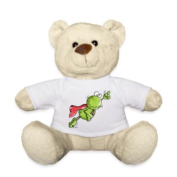 Superhero Frog - Teddy Bear - white - Front