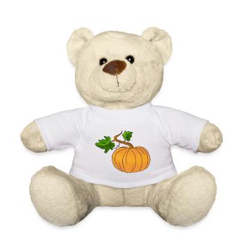 pumpkin, autumn, halloween, ferme - Nounours - blanc - Devant