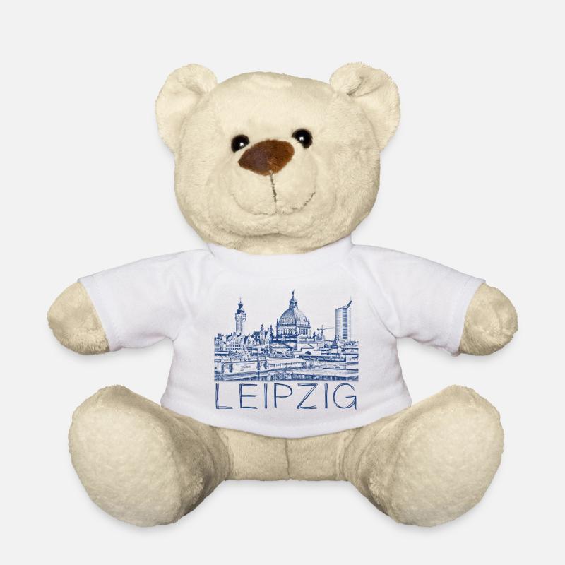 Kulizeichnung Leipzig - Teddy - Weiß