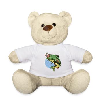 Pêche à la pêche à la perche poisson - Nounours - blanc - Devant